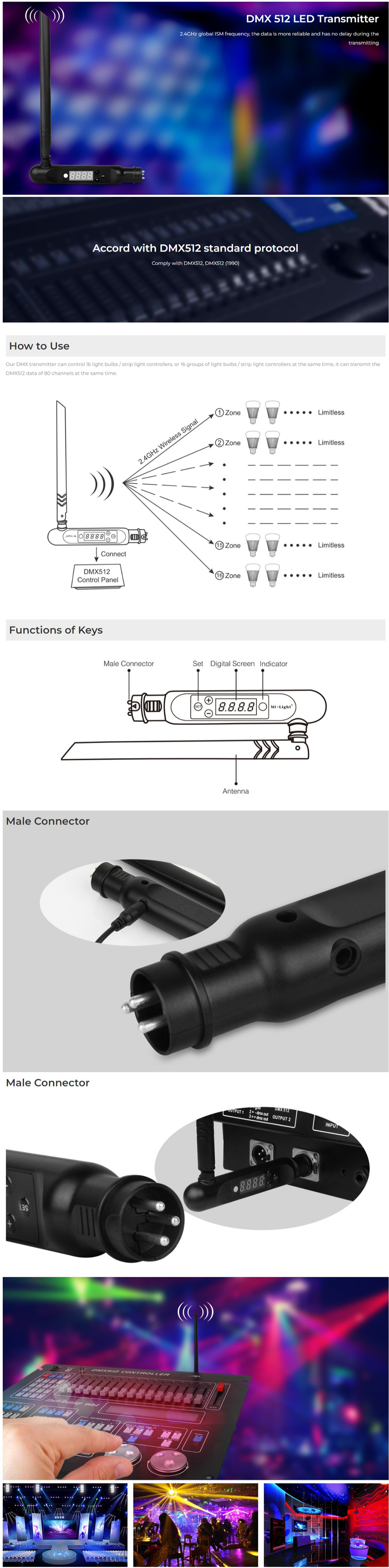 MiBoxer FUTD01 DMX512 Signal Transmitter