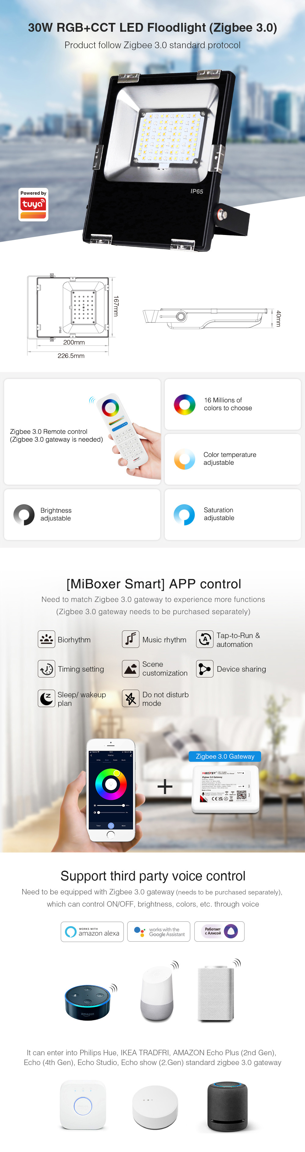 voice control exterior flood lights