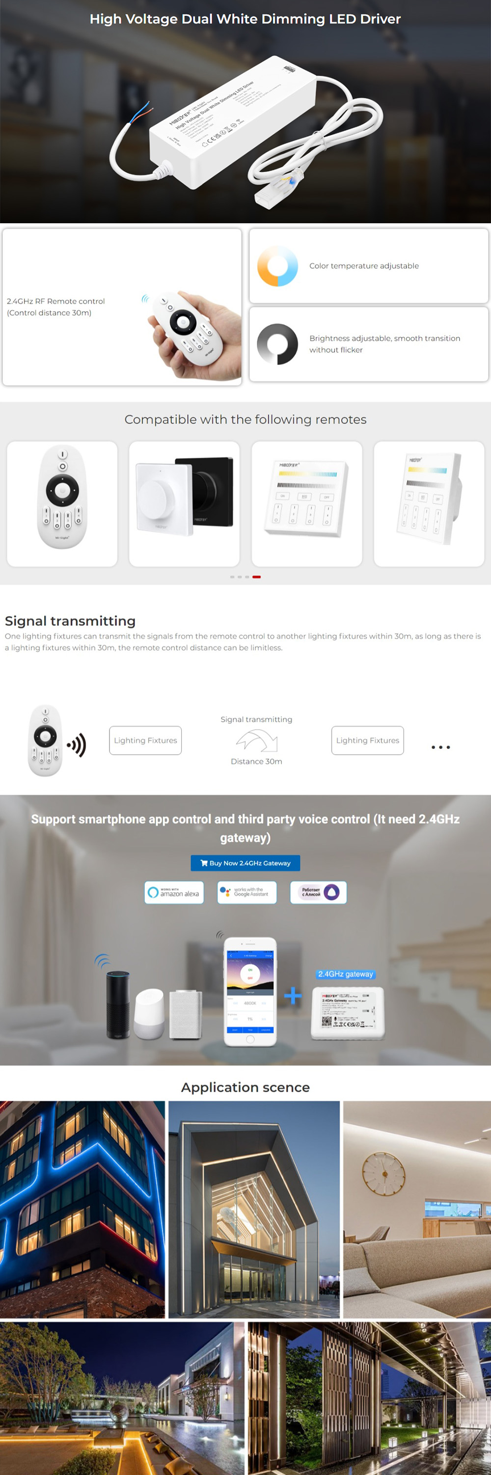 MiBoxer High Voltage LED Strip Dimming Transformer