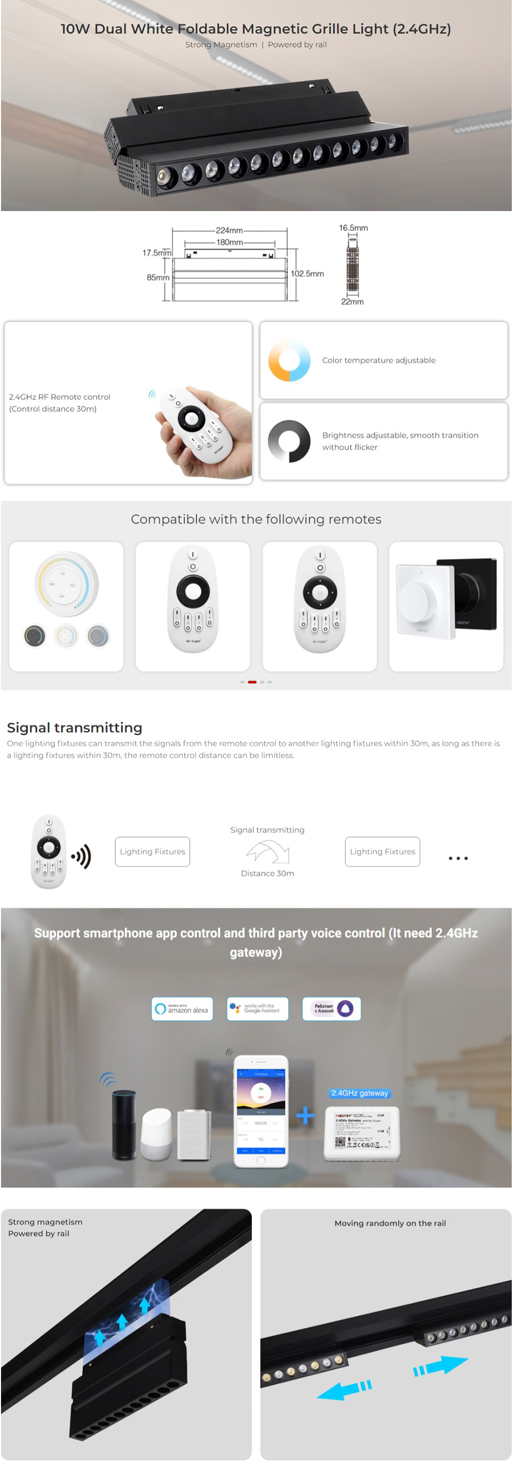 Tunable White Magnetic Track Lighting