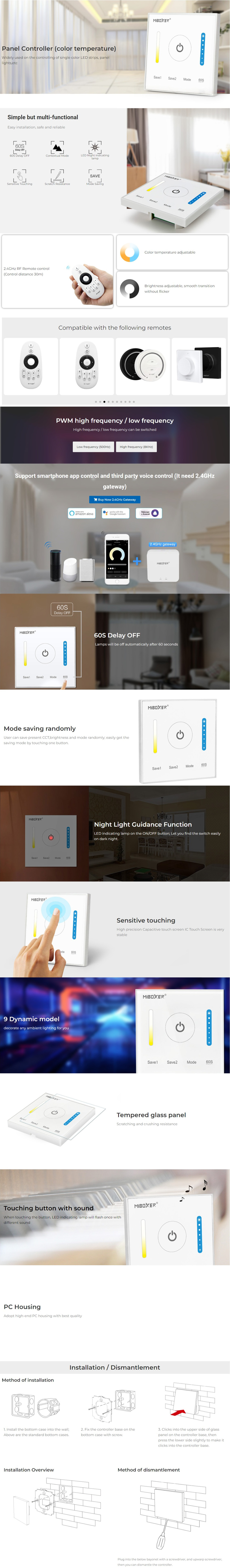 Remote Control CCT LED Panel Light