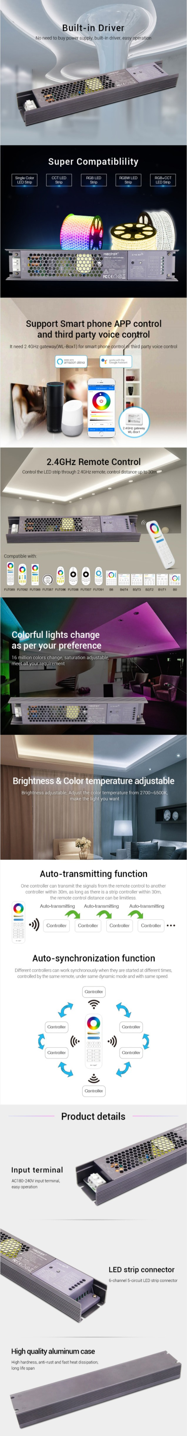 MiBoxer PX1 100 Watt 24 Volt LED Driver