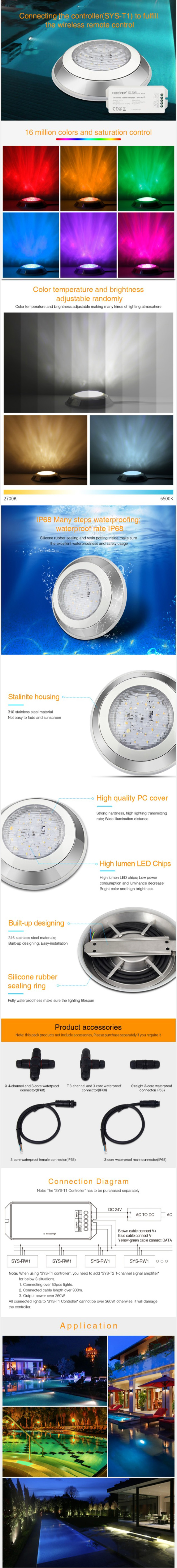 DC24V LED Underwater Pool Lights For Sale