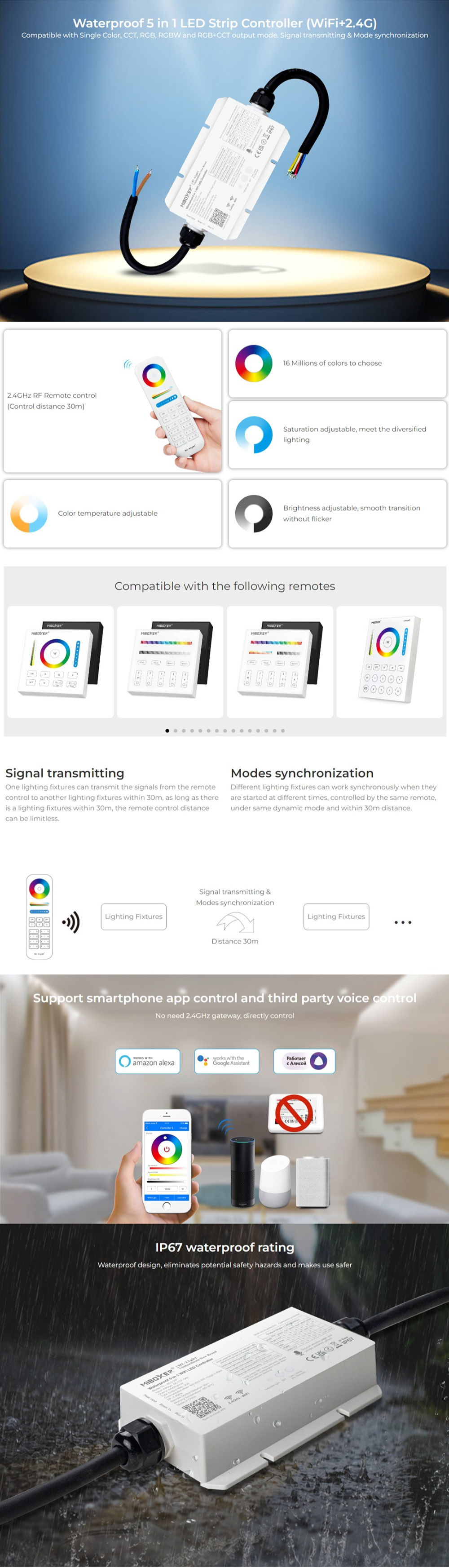 RGB WiFi Controller Alexa