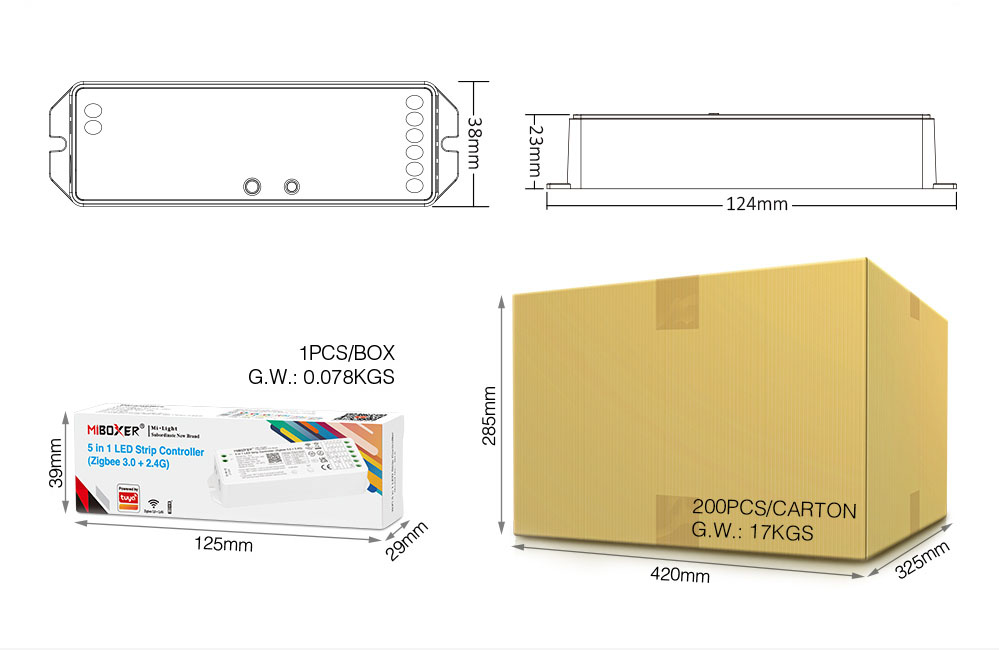 Zigbee RGBWW Light Controller