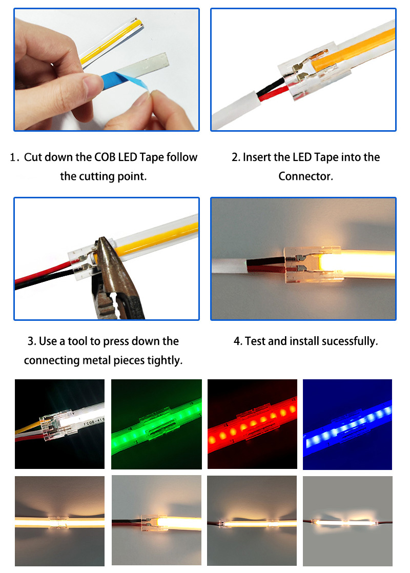 2 pin led light strip connectors