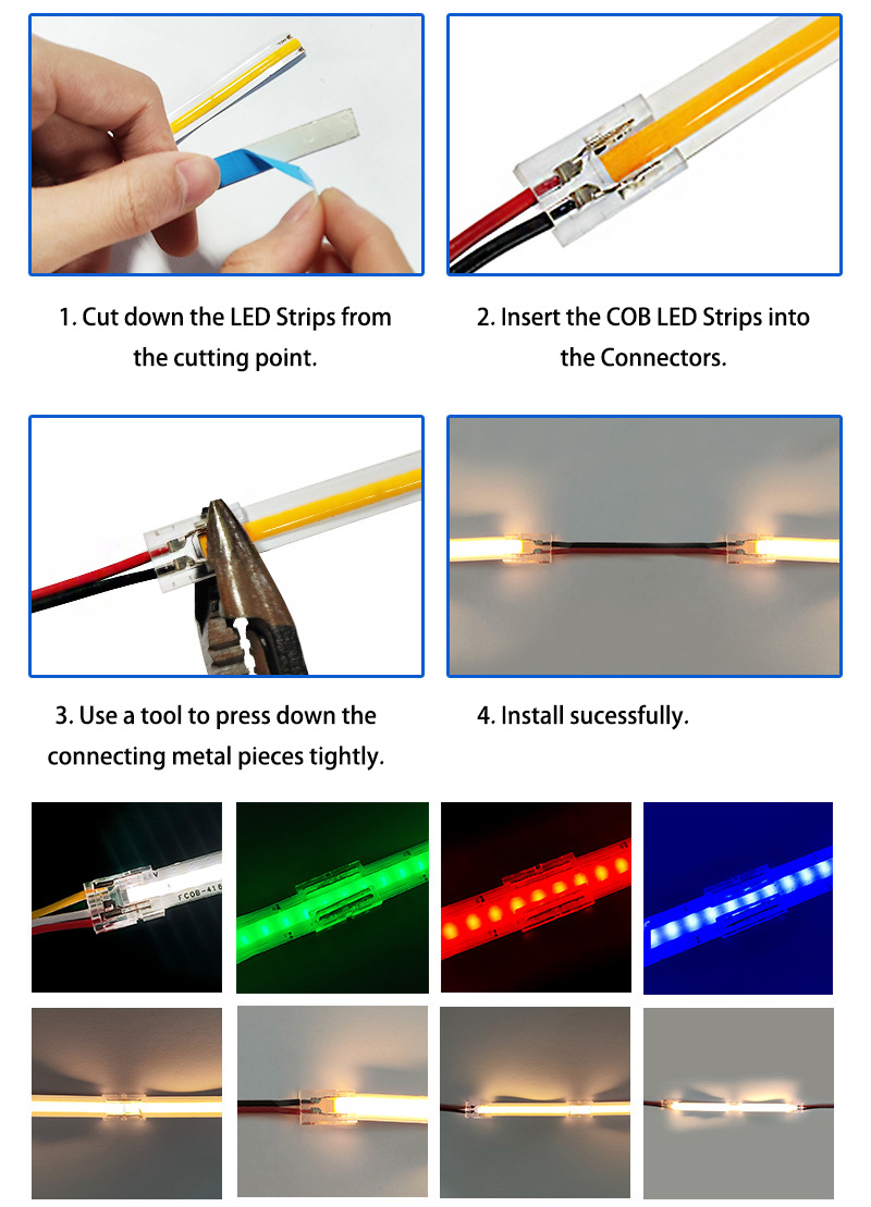 rgb led strip connector 4p