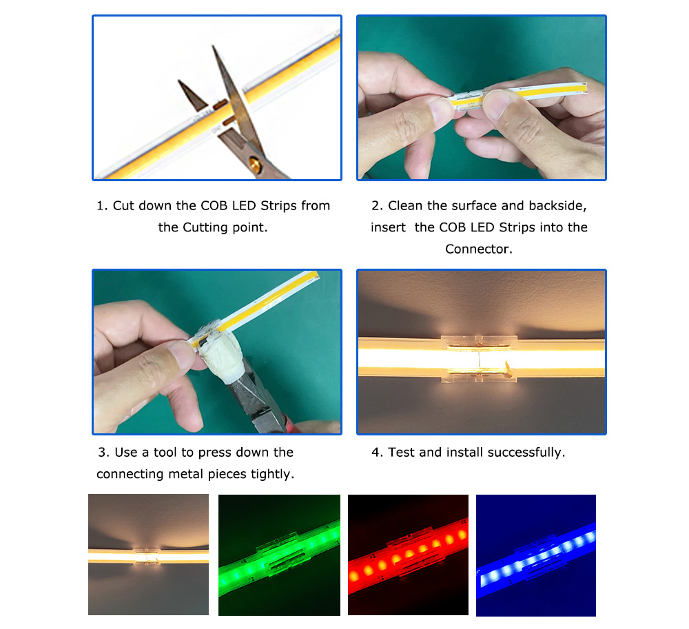 solderless led strip light connector