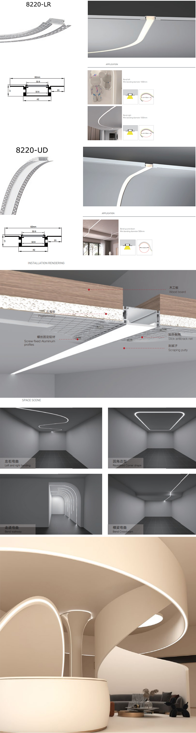 82MM Curved LED Profiles