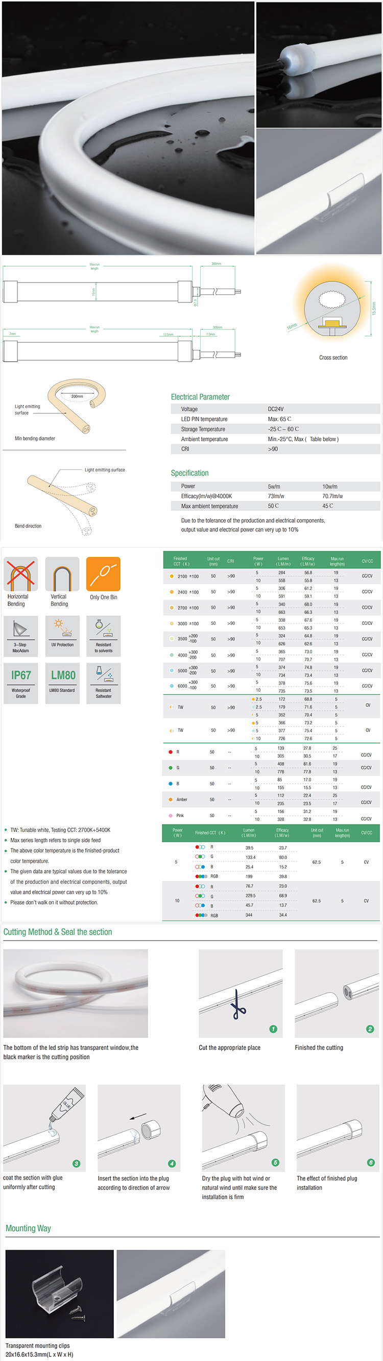 Silicone Waterproof Round Neon Light Strips