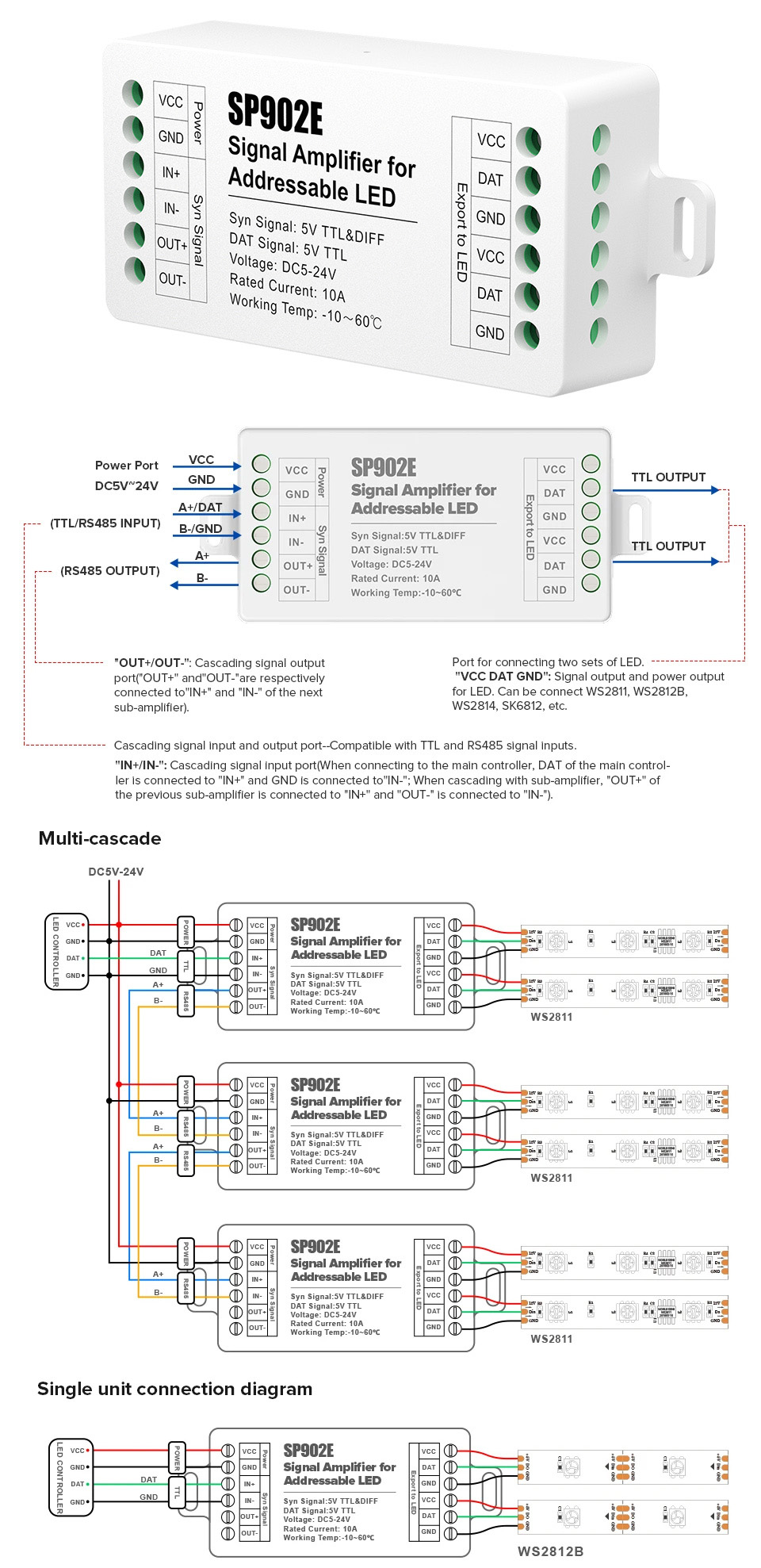 SP902E SPI Signal Amplifier