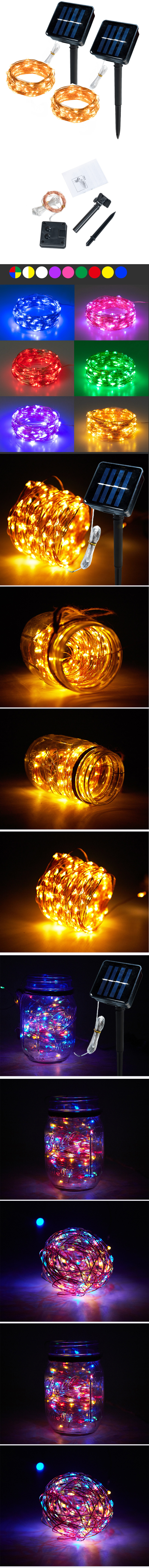 Solar String Lights Outdoor Waterproof