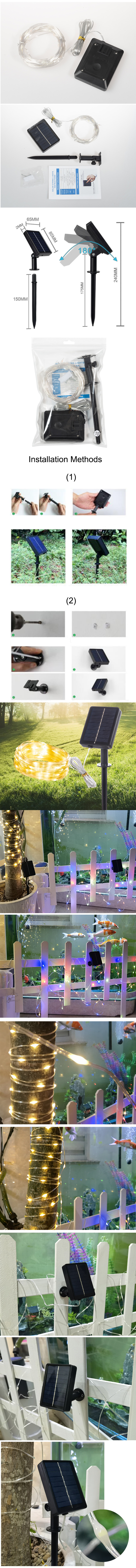 Solar Powered Outdoor Light Ropes Strings