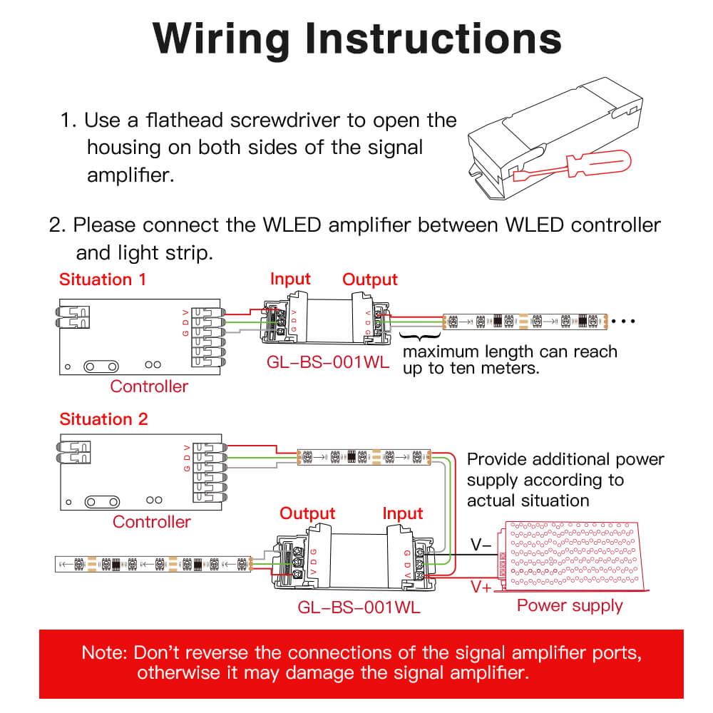 WLED signal boosters