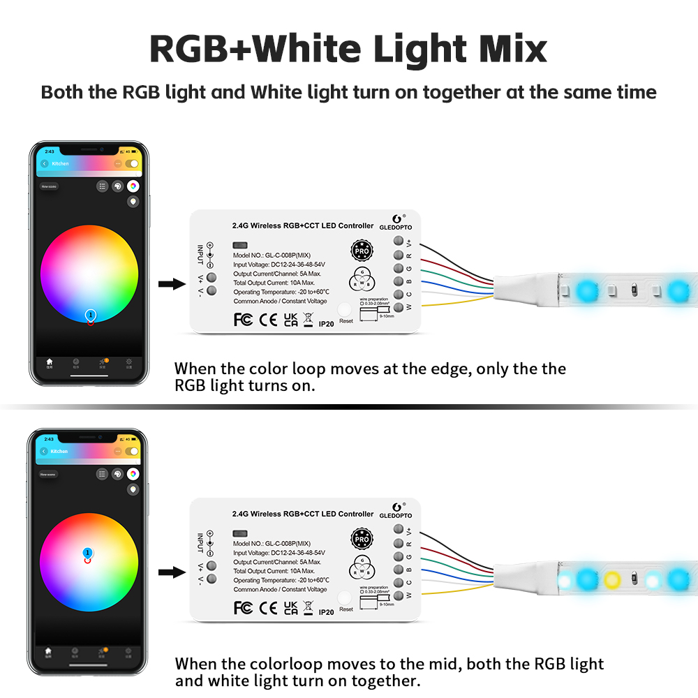 Mix White RGB CCT Zigbee Controller