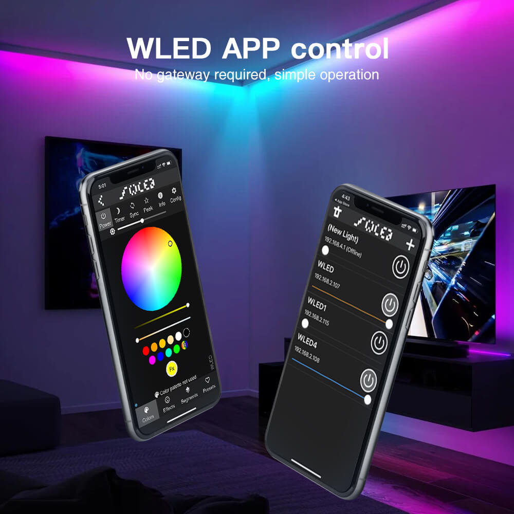 WLED app controllable